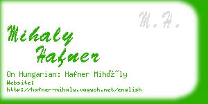 mihaly hafner business card